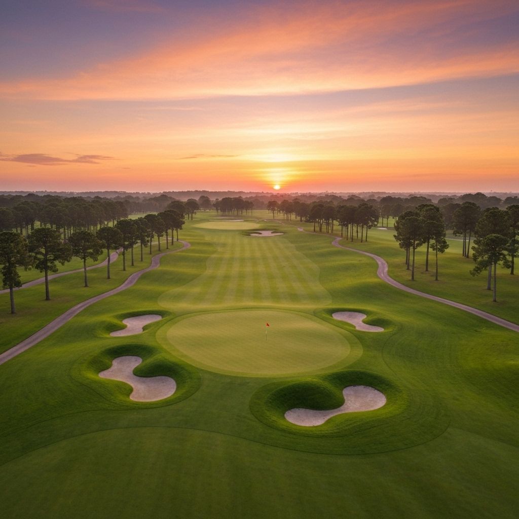 Aerial view of Pecan Plantation golf course